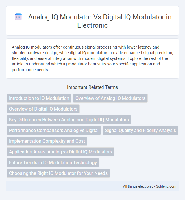 Digital IQ Modulator vs Analog IQ Modulator - What is the difference?