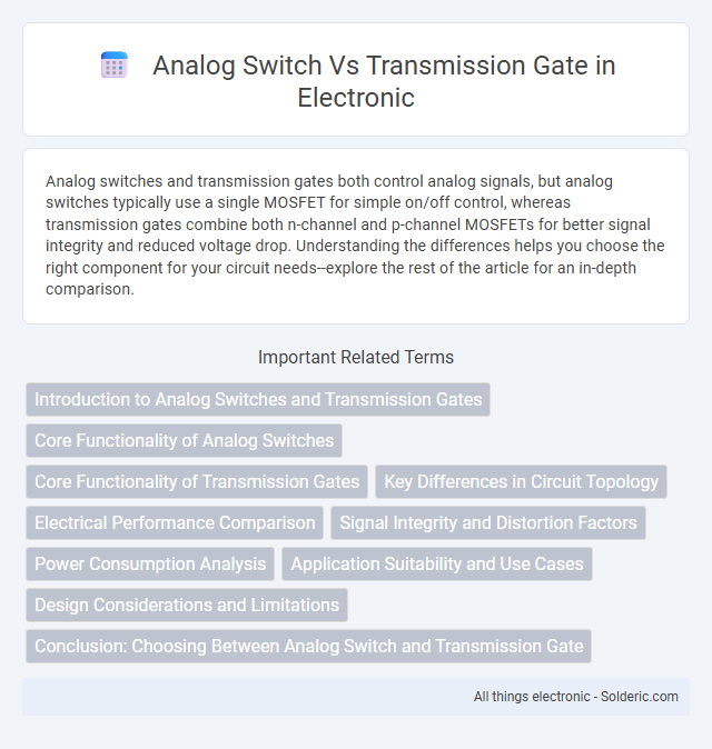 Title: 
Analog Switch vs Transmission Gate - What is the difference?