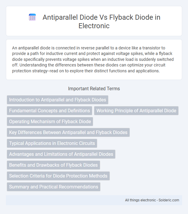 Antiparallel Diode vs Flyback Diode - What is the difference?