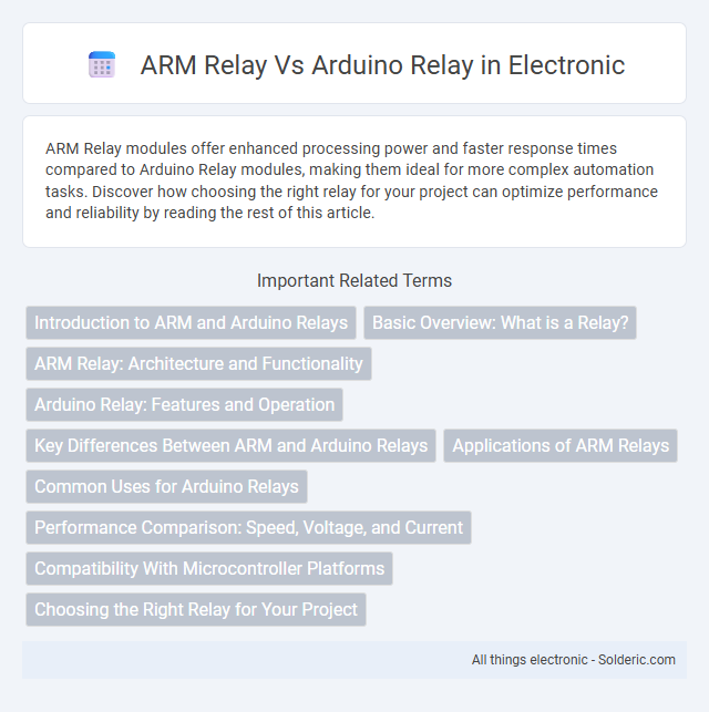 Arduino Relay vs ARM Relay - What is the difference?