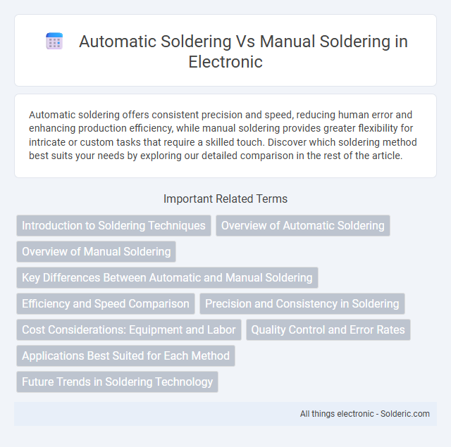 Manual soldering vs automatic soldering - What is the difference?
