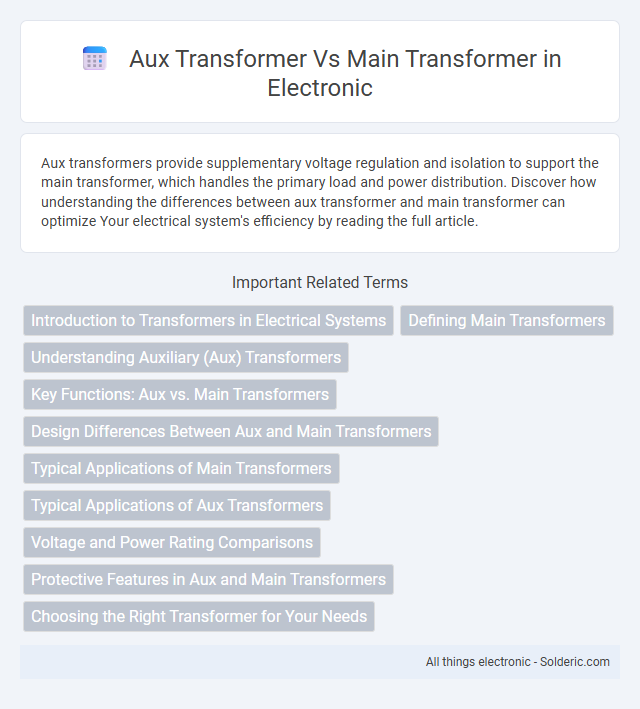 Main Transformer vs Aux Transformer - What is the difference?