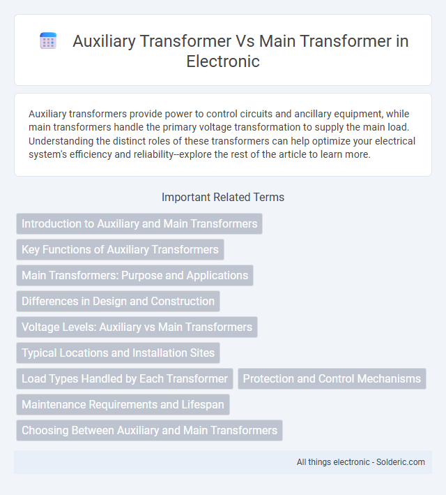 Main Transformer vs Auxiliary Transformer - What is the difference?