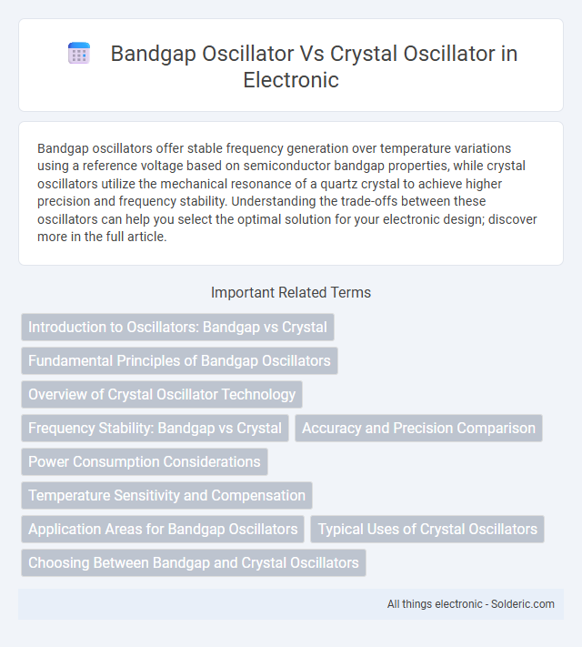 Bandgap oscillator vs Crystal oscillator - What is the difference?