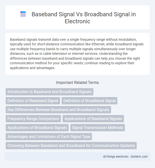 Broadband Signal vs Baseband Signal - What is the difference?