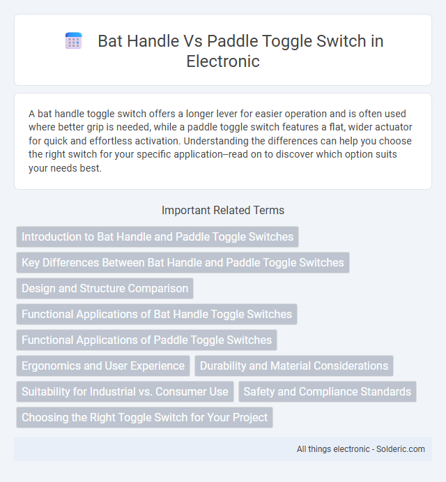 Paddle Toggle Switch vs Bat Handle - What is the difference?