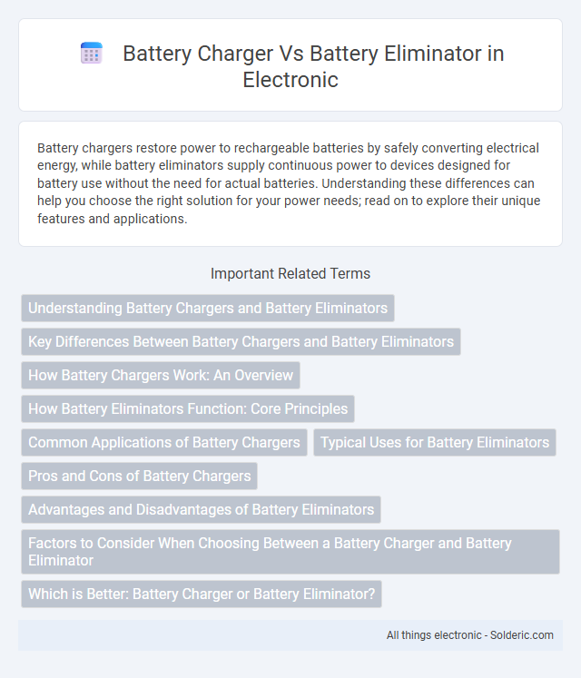 Battery Charger vs Battery Eliminator - What is the difference?