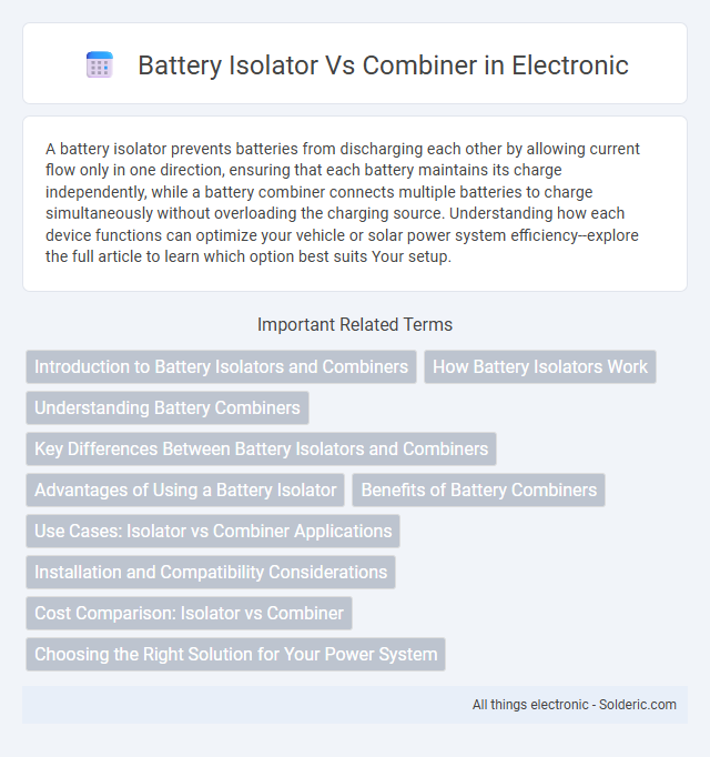 Battery Combiner vs Isolator - What is the difference?