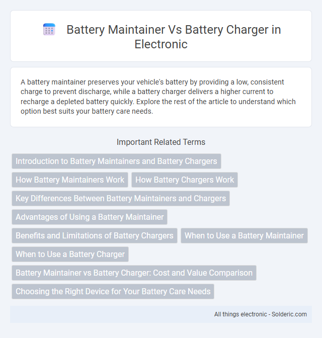 Battery Charger vs Battery Maintainer - What is the difference?