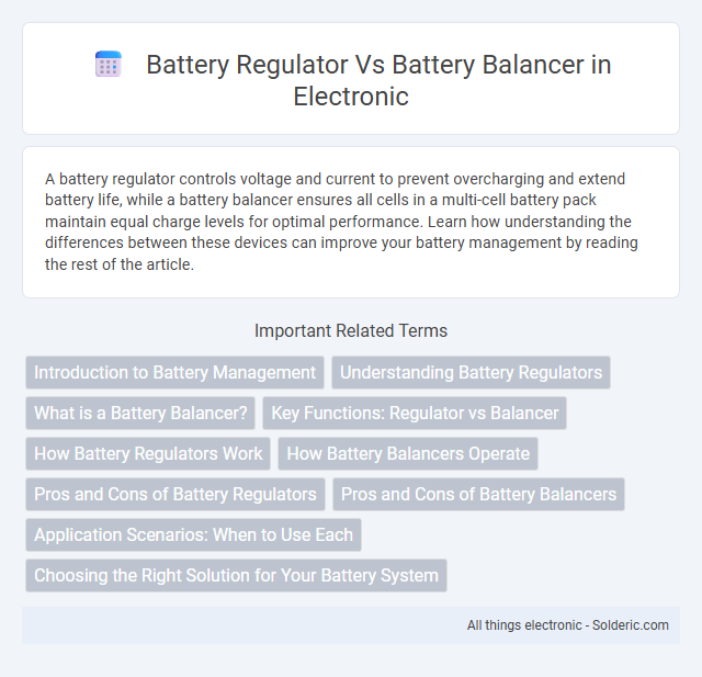 Battery Balancer vs Battery Regulator - What is the difference?