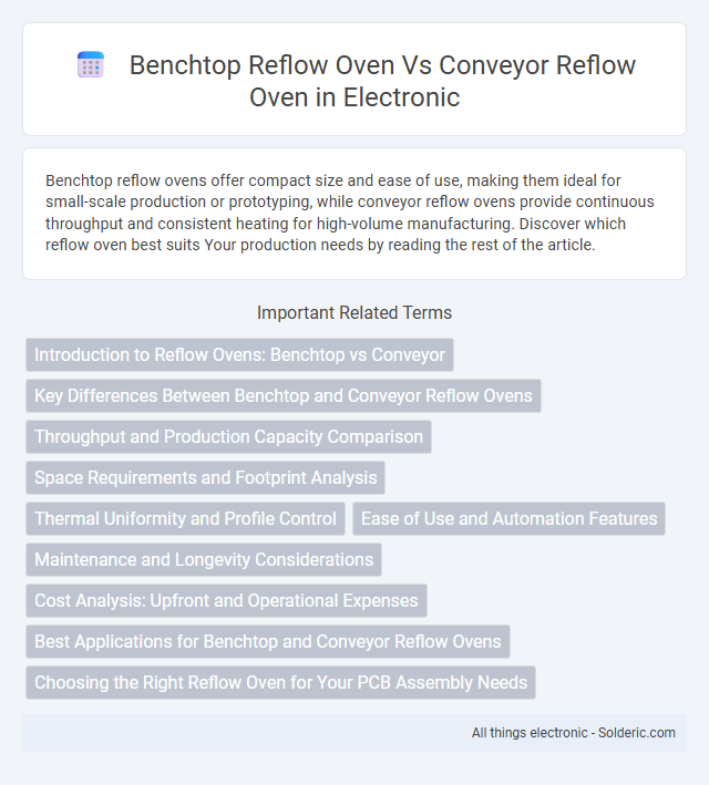 Benchtop reflow oven vs conveyor reflow oven - What is the difference?