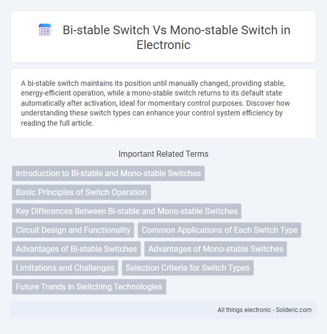 Bi-stable switch vs Mono-stable switch - What is the difference?