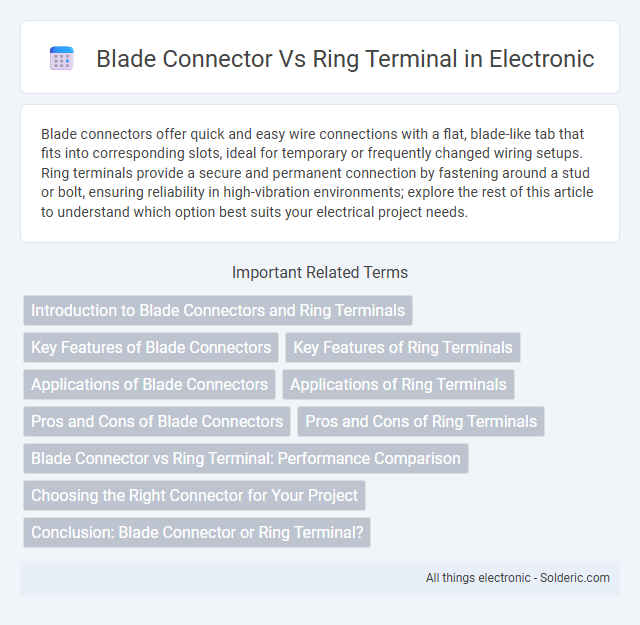 Blade Connector vs Ring Terminal - What is the difference?