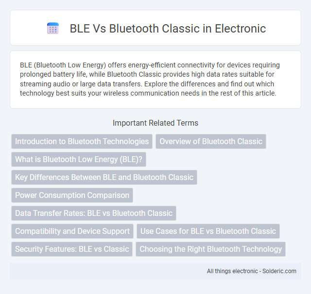 Bluetooth Classic vs BLE - What is the difference?