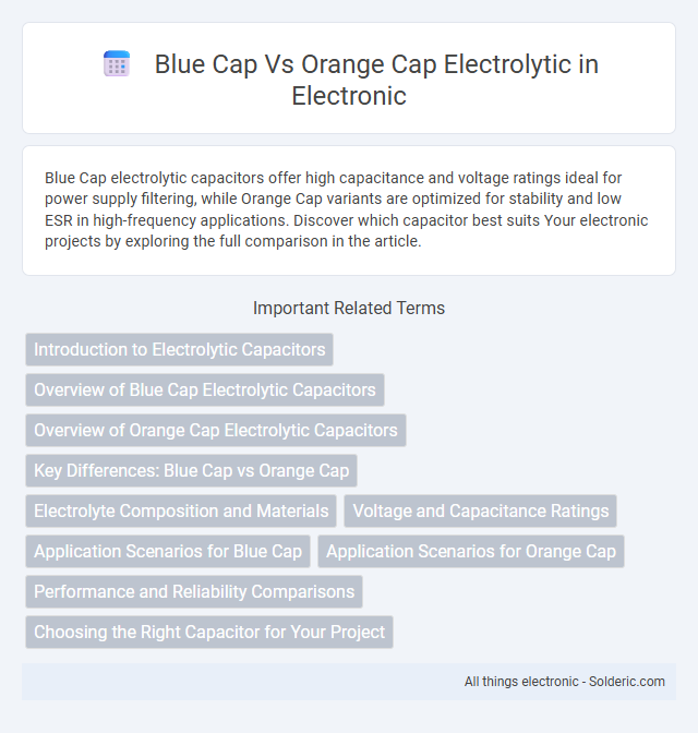Blue Cap vs Orange Cap Electrolytic - What is the difference?