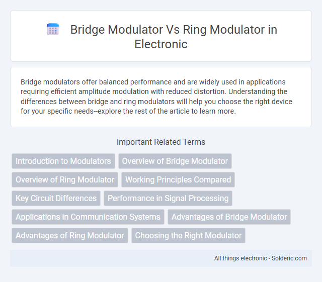 Bridge Modulator vs Ring Modulator - What is the difference?