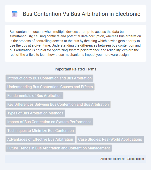 Bus Arbitration vs Bus Contention - What is the difference?