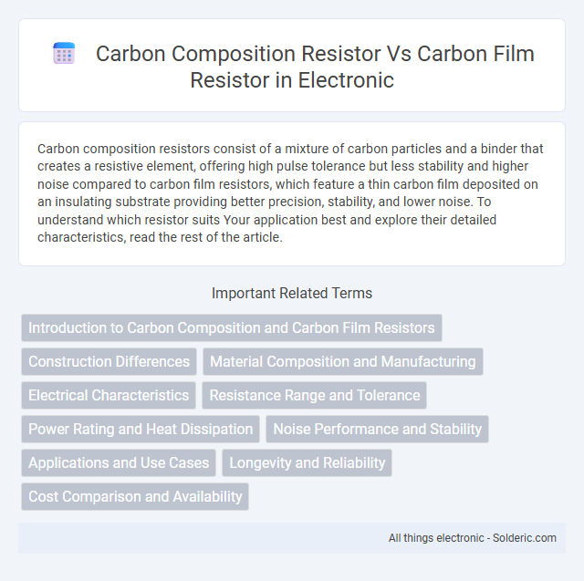 Carbon Composition Resistor vs Carbon Film Resistor - What is the difference?