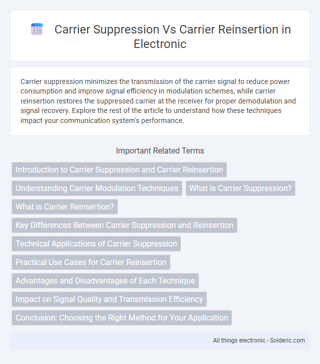 Carrier Reinsertion vs Carrier Suppression - What is the difference?