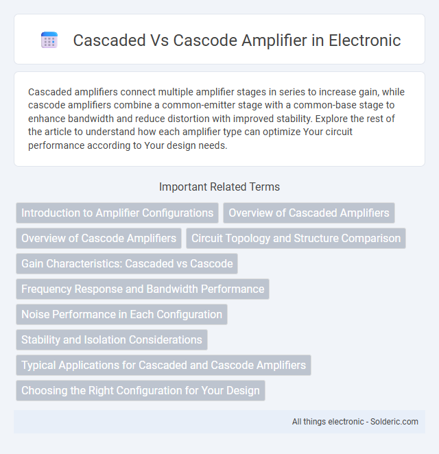 Cascode amplifier vs Cascaded amplifier - What is the difference?