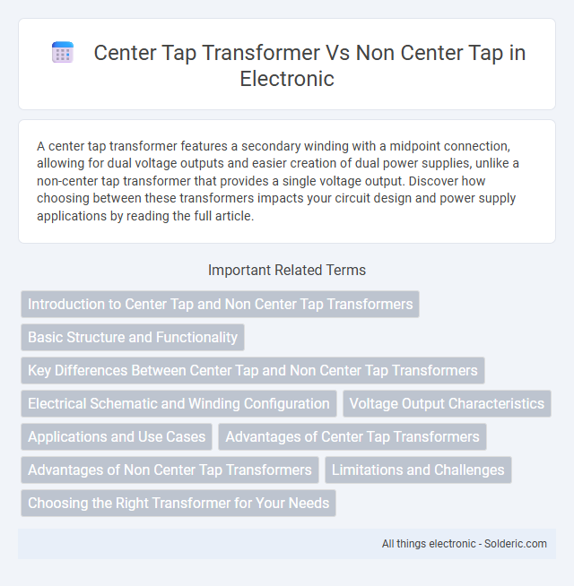 Non Center Tap vs Center Tap Transformer - What is the difference?