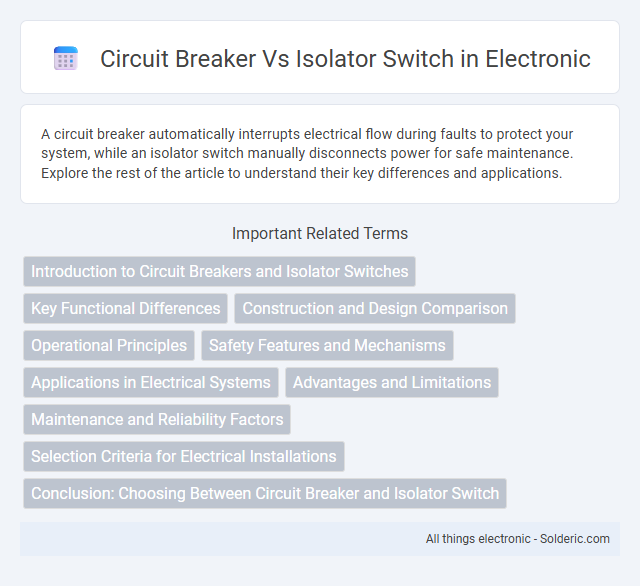 Circuit Breaker vs Isolator Switch - What is the difference?