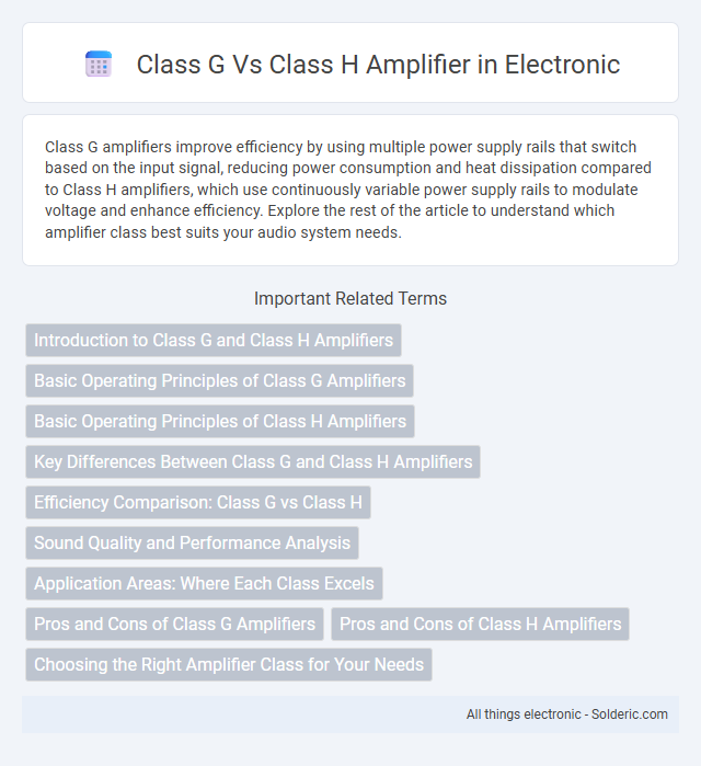 Class G vs Class H Amplifier - What is the difference?