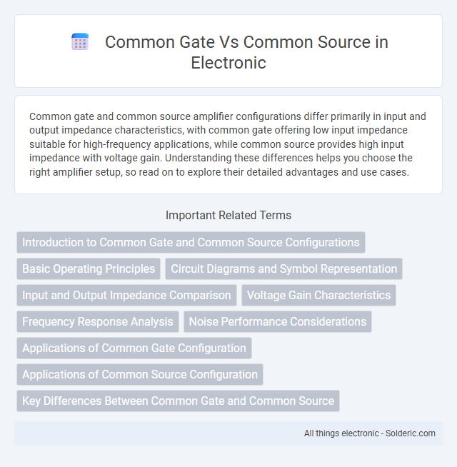 Common Gate vs Common Source - What is the difference?