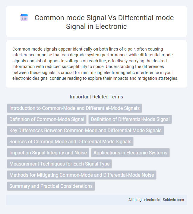 Differential-mode signal vs common-mode signal - What is the difference?