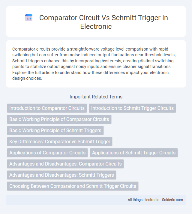 Comparator Circuit vs Schmitt Trigger - What is the difference?