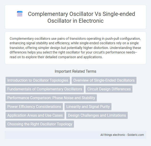 Complementary oscillator vs Single-ended oscillator - What is the difference?