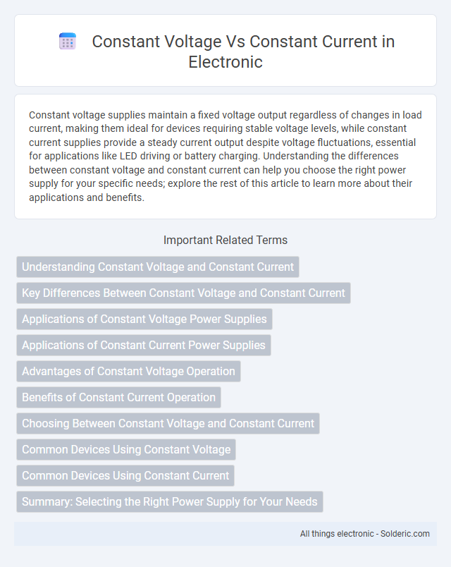 Constant current vs Constant voltage - What is the difference?