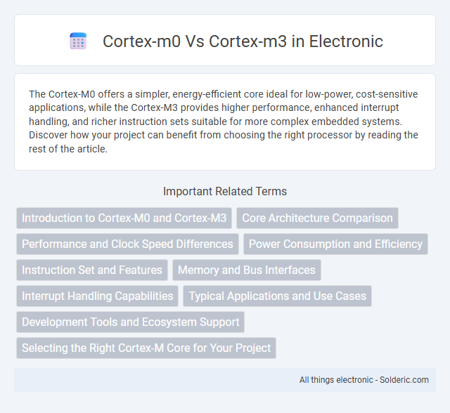 Cortex-M0 vs Cortex-M3 - What is the difference?