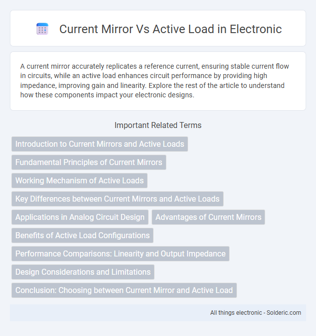 Active load vs Current mirror - What is the difference?