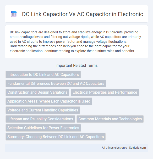 AC capacitor vs DC link capacitor - What is the difference?