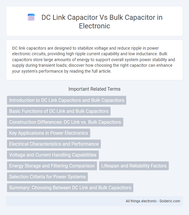 Bulk capacitor vs DC link capacitor - What is the difference?