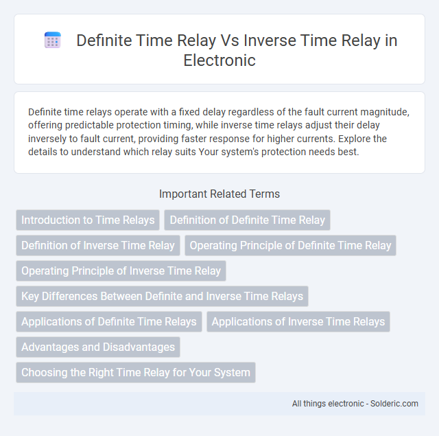 Definite Time Relay vs Inverse Time Relay - What is the difference?