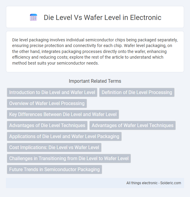 Die Level vs Wafer Level - What is the difference?