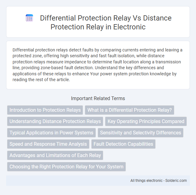 Distance Protection Relay vs Differential Protection Relay - What is the difference?