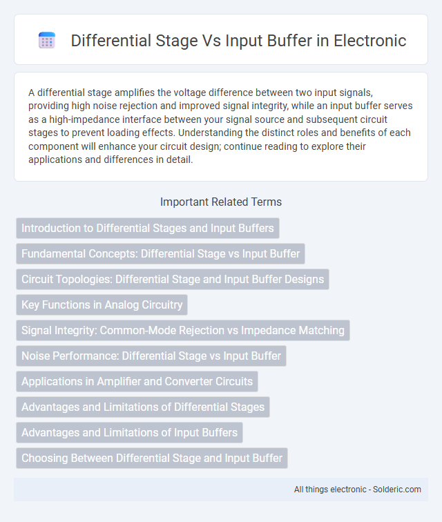 Differential Stage vs Input Buffer - What is the difference?