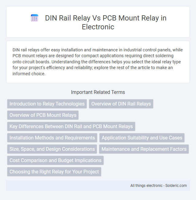 PCB mount relay vs DIN rail relay - What is the difference?