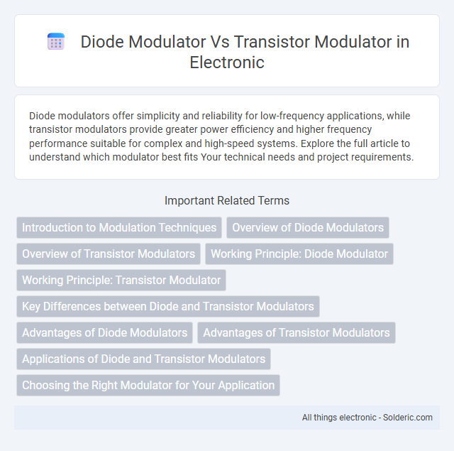 Diode Modulator vs Transistor Modulator - What is the difference?