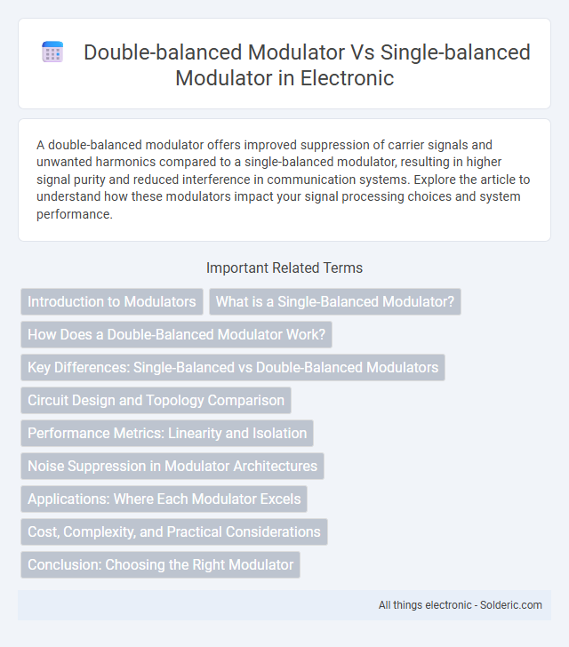 Double-Balanced Modulator vs Single-Balanced Modulator - What is the difference?