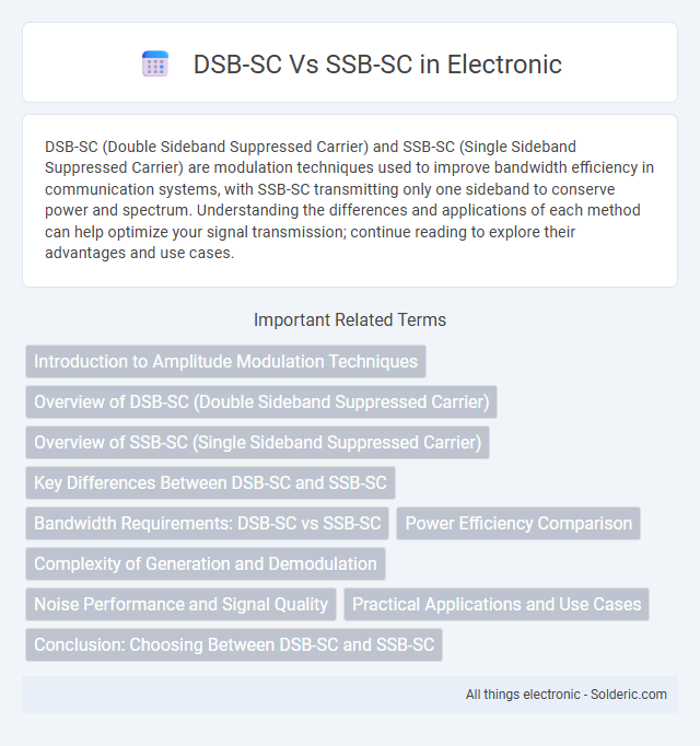 Comparison of DSB-SC and SSB-SC - What is the difference?