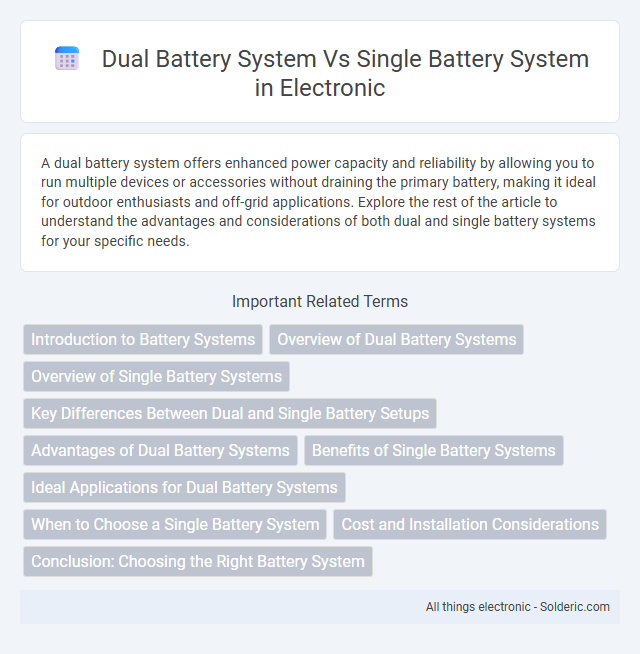 Single Battery System vs Dual Battery System - What is the difference?