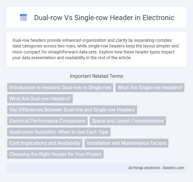 Single-row header vs Dual-row - What is the difference?