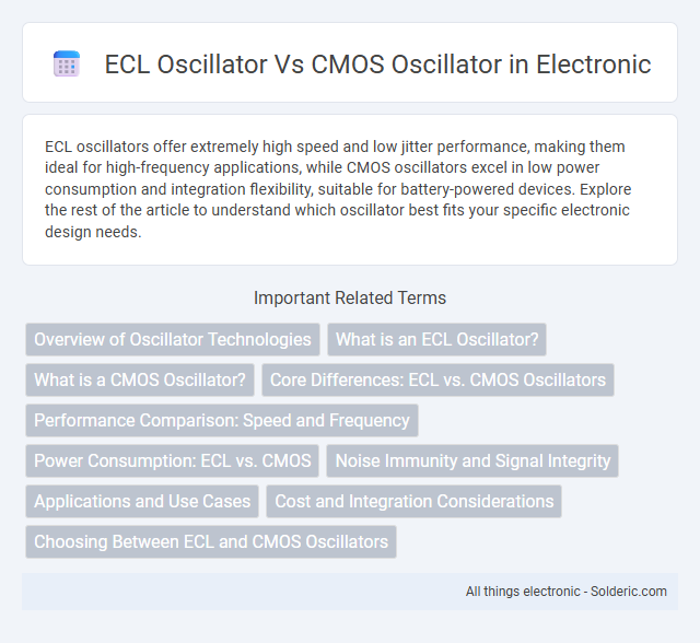 CMOS oscillator vs ECL oscillator - What is the difference?