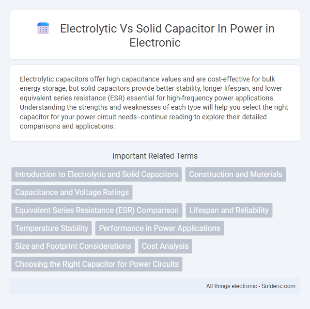 Electrolytic vs Solid Capacitor in Power - What is the difference?