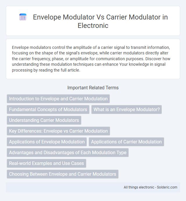 Carrier modulator vs envelope modulator - What is the difference?