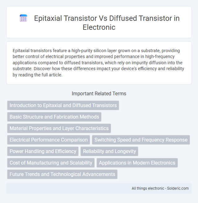 Diffused transistor vs Epitaxial transistor - What is the difference?